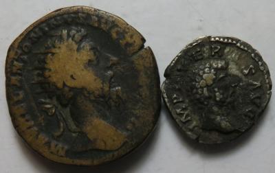 Römische Kaiserzeit (ca. 15 Stk., dabei 1 AR) - Coins and medals