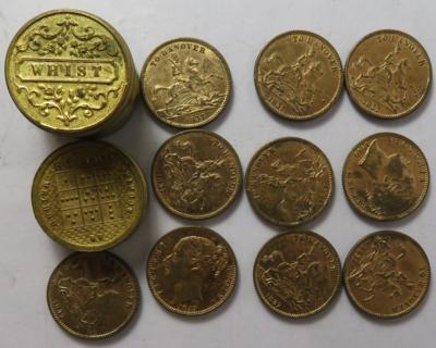 Whist Spielmarken (10 Stk. AE) - Münzen und Medaillen