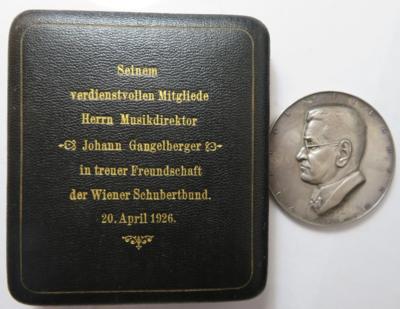 Wiener SchubertbundMusikdirektor Johann Gangelberger - Coins and medals
