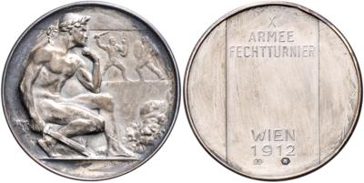 X. Armee Fechtturnier Wien 1912 - Münzen und Medaillen