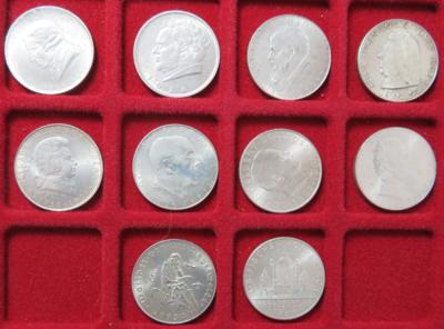 1. Republik Doppelschillinge (10 Stk. AR) - Monete e medaglie