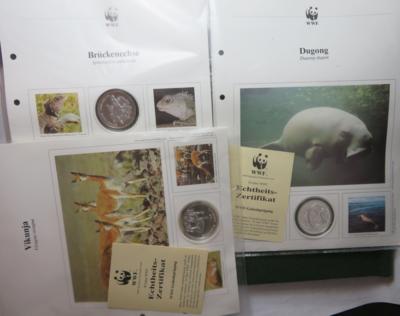 30 Jahre WWF- Numisbriefe mit Silbermedaillen (44 Stk.) - Mince a medaile