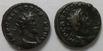 Allectus und Carausius (2 Stk. AE - Coins and medals