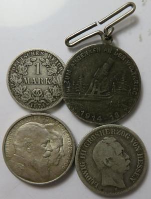 Deutsches Kaiserreich (ca. 23Stk., davon ca. 22 AR) - Monete e medaglie