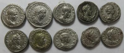 Elagabal, Julia Maesa und Julia Soaemias (10 Stk. AR) - Coins and medals