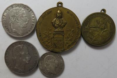 Franz Josef I. (ca 38 Stk., davon ca. 27 AR) - Mince a medaile