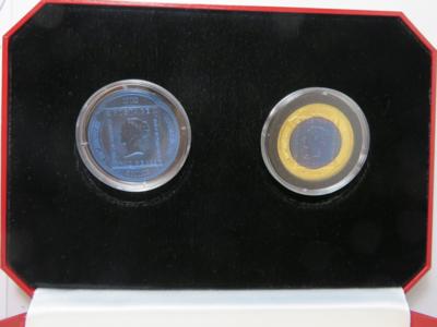 Gibraltar "Blaue Mauritius" Satz - Coins and medals