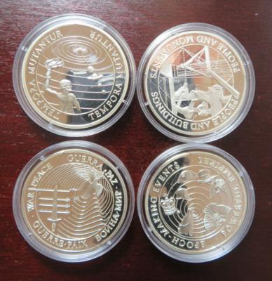 Kiribati/Samoa- Millennium 2000 Datumsgrenze (Satz aus 4 Silbermünzen) - Monete e medaglie