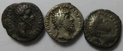 Marcus Aurelius und Lucius Verus 161-180 (ca. 16 Stk., davon 4 AR) - Münzen und Medaillen