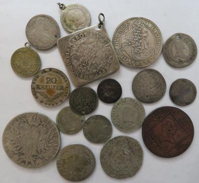 RDR/Österreich- Beschädigte Münzen (ca. 18 Stk. meist AR) - Münzen und Medaillen