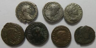 Römische Kaiserzeit (7 Stk., davon 3 AR) - Coins and medals