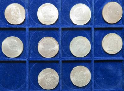 1. Republik, Doppelschillinge(10 Stk. AR) - Monete e medaglie