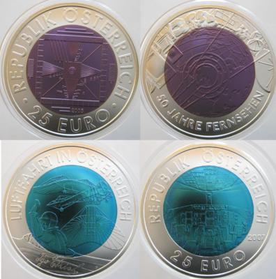 Bimetall Niobmünzen (2 Stk.) - Coins and medals