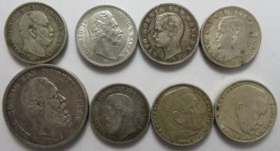 Deutsches Reich (8 Stk. AR) - Münzen und Medaillen