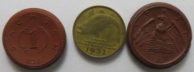 Deutsches Reich (ca. 29 Stk., davon 4 AR) - Monete e medaglie