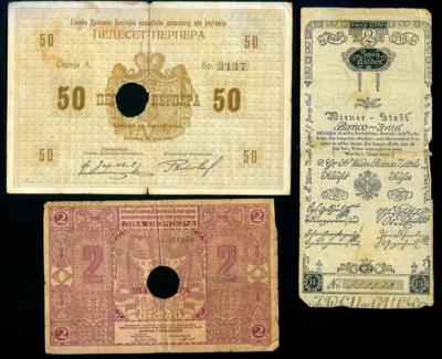 Papiergeld international (3 Stk.) - Münzen und Medaillen