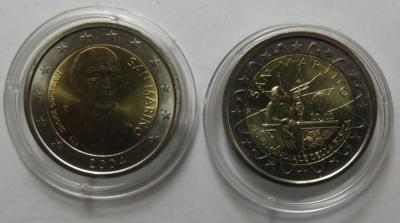 San Marino, Eurowährung (2 Stk.) - Münzen und Medaillen
