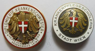 Stadt Wien, Krankenpflege (2 Stk.) - Monete e medaglie