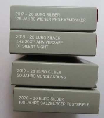 20 Euromünzen mit Farbdruck, Leuchteffekten oder Sonderformen (4 AR) - Mince a medaile