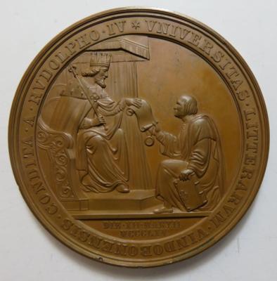 500 Jahrfeier der Gründung der Universität in Wien am 12. März 1865 - Monete e medaglie