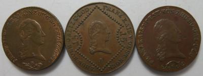 Franz II./I. (3 Stk. AE) - Münzen und Medaillen