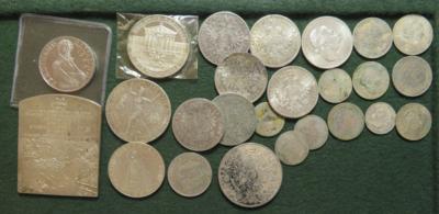 Franz Josef I. und Republiken(ca. 24 AR + 1 AE/MET) - Monete e medaglie