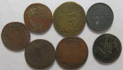 Jetons und Marken (ca. 19 Stk. AE/MET) - Monete e medaglie