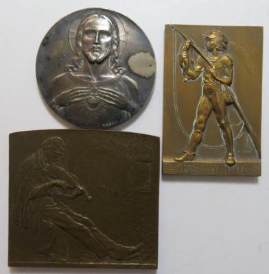 Medaillen und Plaketten (1 AR + 3 AE) - Münzen und Medaillen