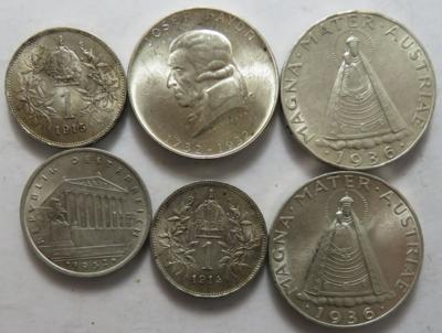 Österreich, Franz Josef I. bis 1. Republik (ca. 49 Stk., davon ca. 46 AR) - Mince a medaile