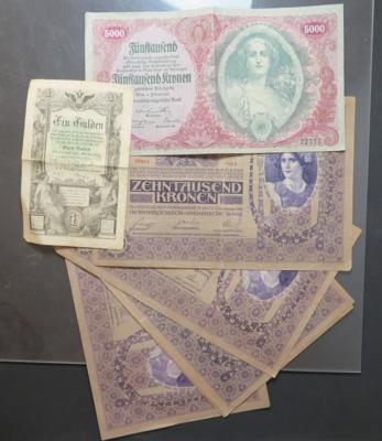 Papiergeld meist Österreich/Deutschland (ca. 300 Scheine) - Monete e medaglie