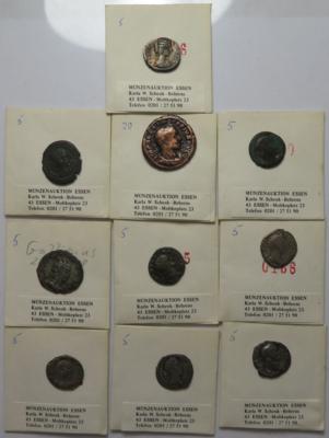 Römische Kaiserzeit (10 Stk. davon 7 AR/BIL) - Coins and medals