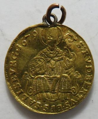 Salzburg, Max Gandolph 1668-1687 GOLD - Monete e medaglie