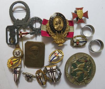 Zeit Franz Josef I. Anstecker u.ä. (ca. 18 Teile) - Coins and medals