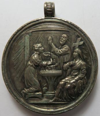 Biedermeier Taufmedaille - Münzen und Medaillen