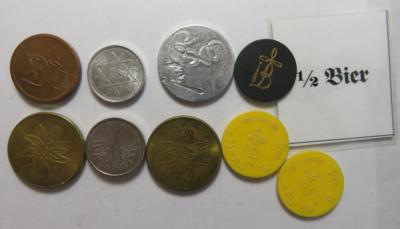 Biermarken diverser Burschenschaften (10 Stk.) - Coins and medals