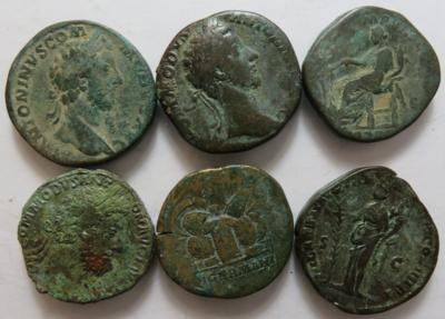 Commodus 161-180 (6 Stk. AE) - Coins and medals