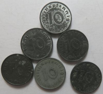 Deutsches Reich 1945-1948 (6 Stk. Zn) - Coins and medals