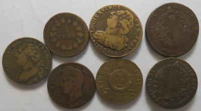 Frankreich (ca. 29 Stk., davon 1 AR) - Coins and medals