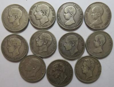 LMU / Spanien (11 Stk. AR) - Coins and medals