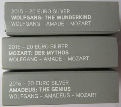 Wolfgang Amadeus Mozart (3 AR) - Coins and medals