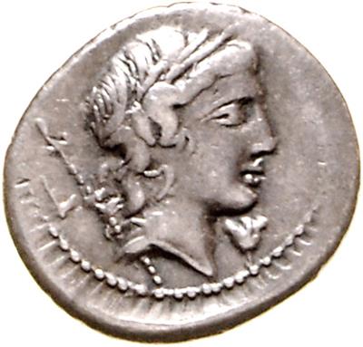 (10 versch. Denare) Rom 88-80 v. C. Avv: Marskopf, - Münzen, Medaillen und Papiergeld