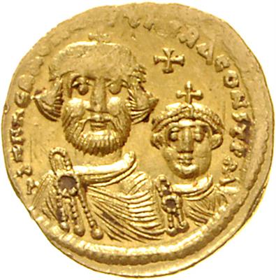 Heraclius und Söhne 613-641 GOLD - Mince a medaile