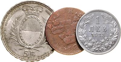 (ca. 155 Stk. mit AR in Album geordnet) Niederlande, - Coins, medals and paper money