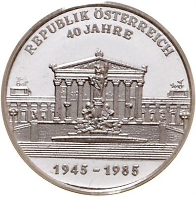 40 Jahre 2. Republik 1945-1985 - Mince a medaile