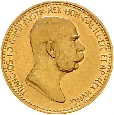 Franz Josef I. GOLD - Münzen, Medaillen und Papiergeld