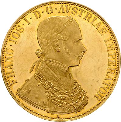 Franz Josef I. GOLD - Münzen, Medaillen und Papiergeld