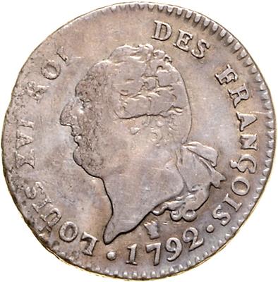 Konstitution im Namen Ludwig XVI. 1791-1793 - Münzen, Medaillen und Papiergeld