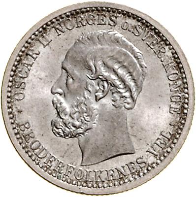 Oskar II. 1872-1905 - Coins, medals and paper money