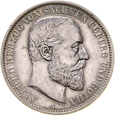 Sachsen- Coburg- Gotha, Alfred 1893-1900 - Münzen, Medaillen und Papiergeld