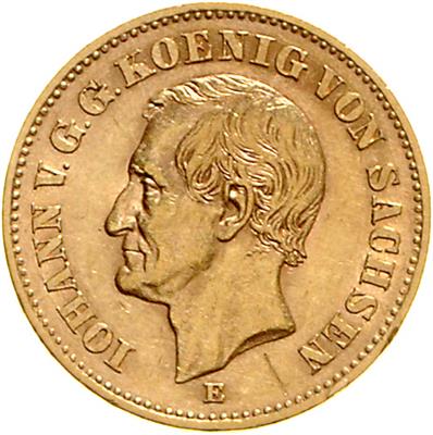 Sachsen, Johann 1854-1873, GOLD - Coins, medals and paper money